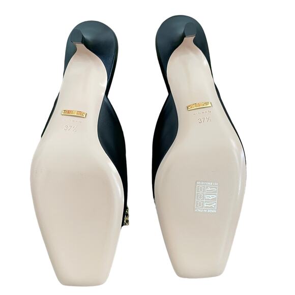 New GUCCI Women's BLACK Interlocking G Python Bow Mule Size 37.5 EUR | US 7.5 - Picture 8 of 14